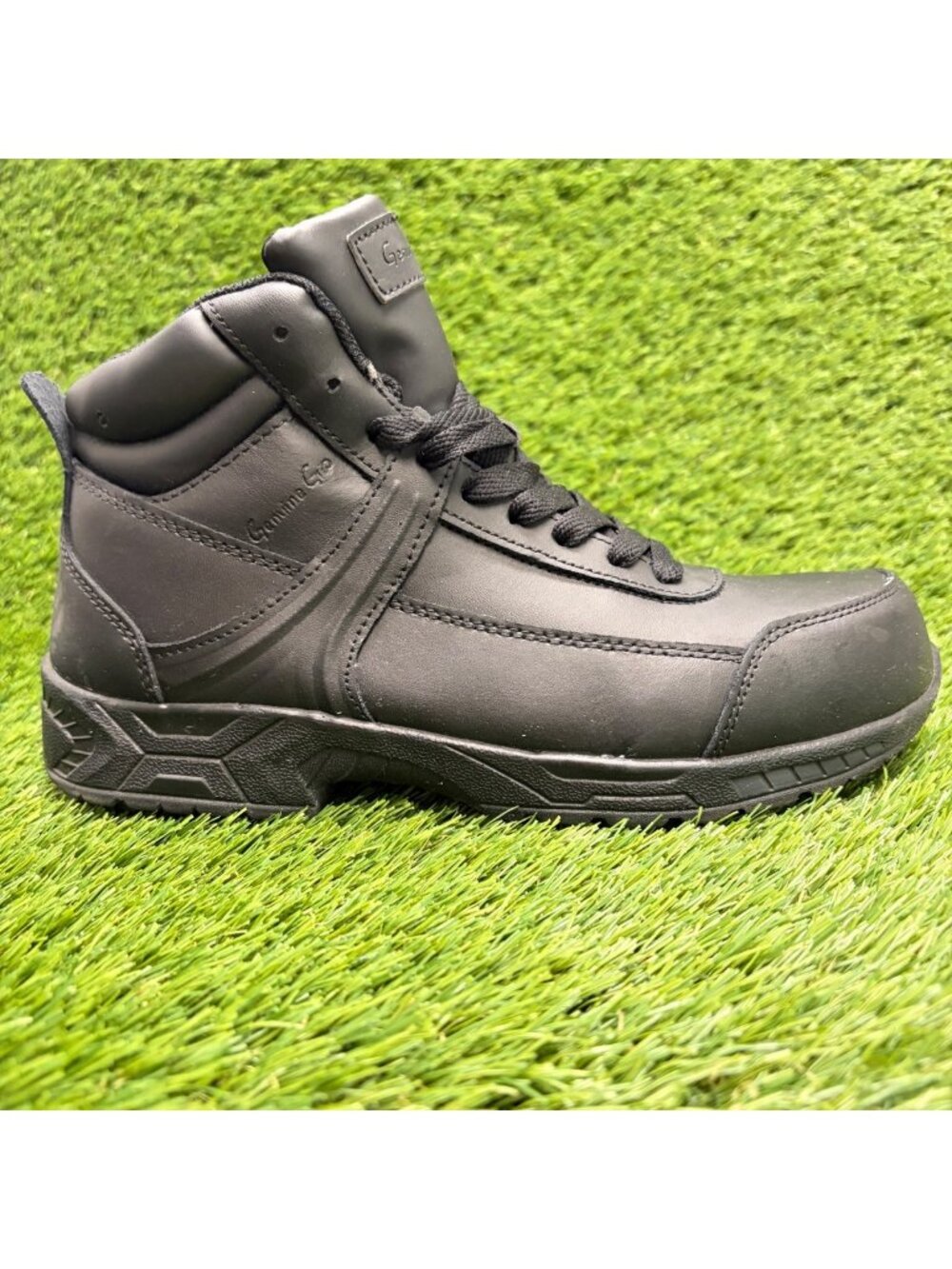 Genuine Grip 1021 Mens Size 7.5 Womens 9.5 Black Steel Toe Safety Work Boots